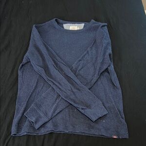 Faherty Thermal Knit Long Sleeve Shirt – Navy Blue (Men’s Medium)